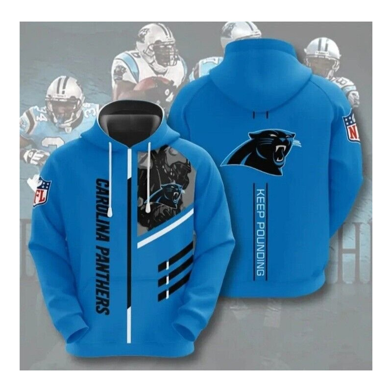 PANTHERS NFL POLYESTER TRAINING HOODIE