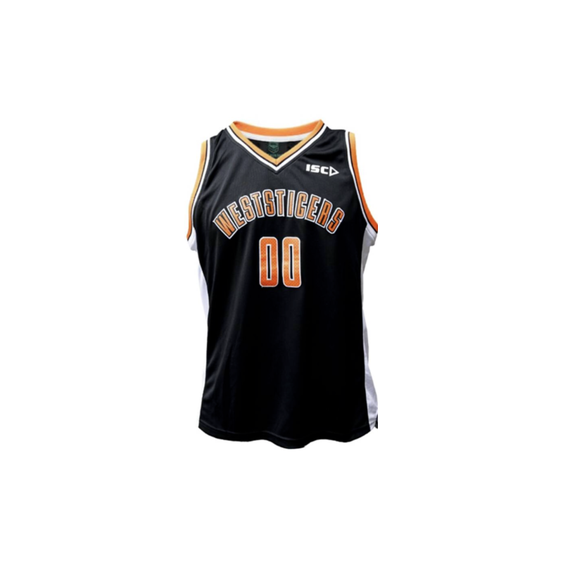 WEST TIGERS NRL BASKETBALL OFFICIAL MENS SINGLET