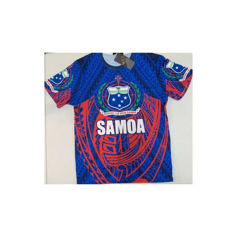 SAMOA BLUE & RED SHIRT