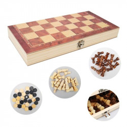 Chess /checkers /backgammon 3 In 1 Very High Qaulity Wooden Board Set