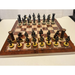 Medievil Knights Chess Set With Wooden Board