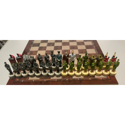 Germany Vs Soviet Union Chess Set With Wooden Board