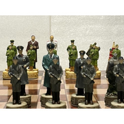 Germany Vs Soviet Union Chess Set With Wooden Board