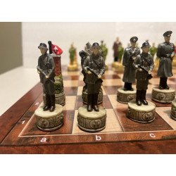 Germany Vs Soviet Union Chess Set With Wooden Board