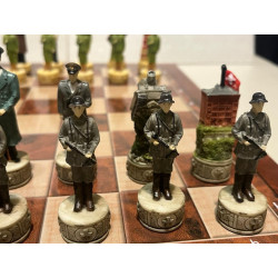 Germany Vs Soviet Union Chess Set With Wooden Board