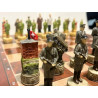 Germany Vs Soviet Union Chess Set With Wooden Board