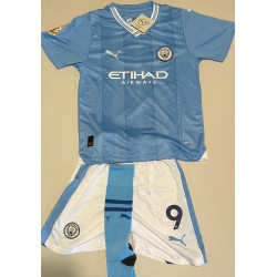 HAALAND MAN CITY 23/24 FOOTBALL HOME KIDS SET WITH SOCKS