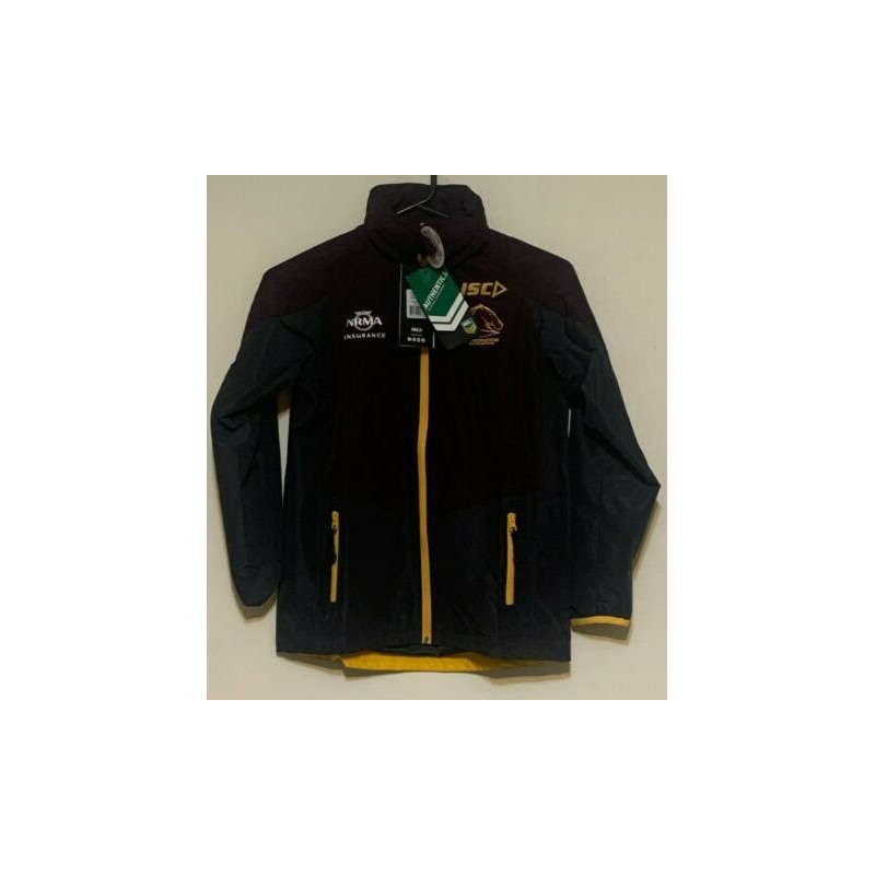 BRISBANE BRONCOS NRL RUGBY LEAGUE KIDS WET WEATHER JACKET