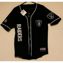 RAIDERS BLACK BASEBALL JERSEY