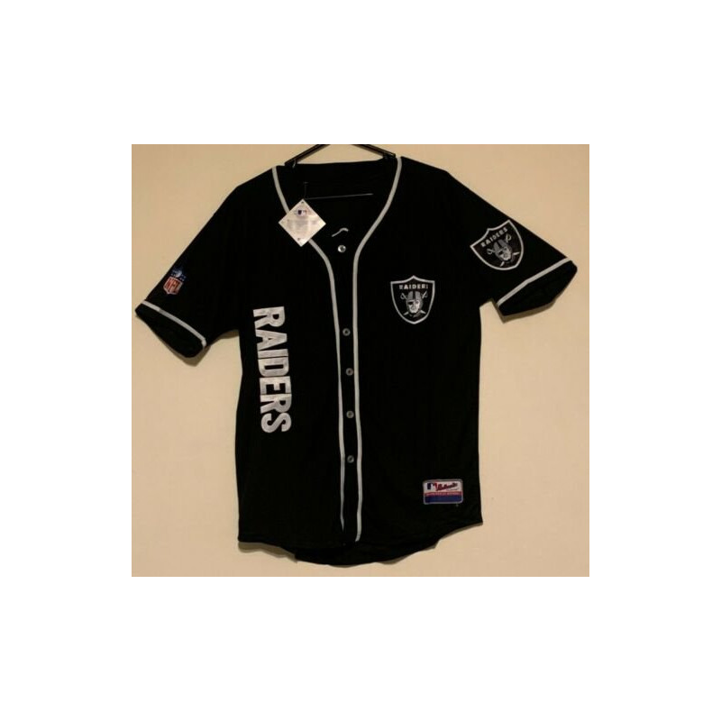 RAIDERS BLACK BASEBALL JERSEY