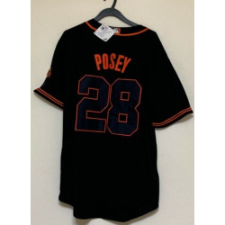 SAN FRANSISCO GAINTS BLACK BASEBALL ADULT JERSEY