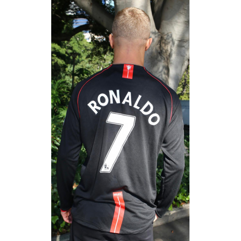 CRISTIANO RONALDO 7 MAN UNITED 07/08 BLACK LONG SLEEVE JERSEY