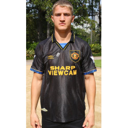 ERIC CANTONA BLACK AWAY MAN U 93/94 JERSEY