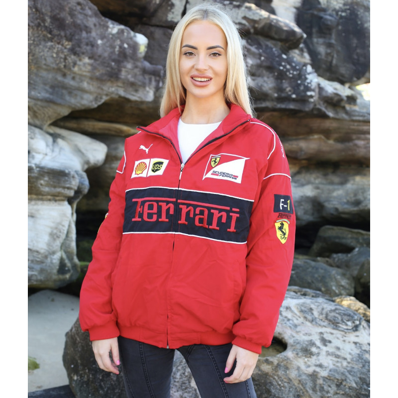 FERRARI RED ADULT RACING FORMULA 1 WINTER JACKET