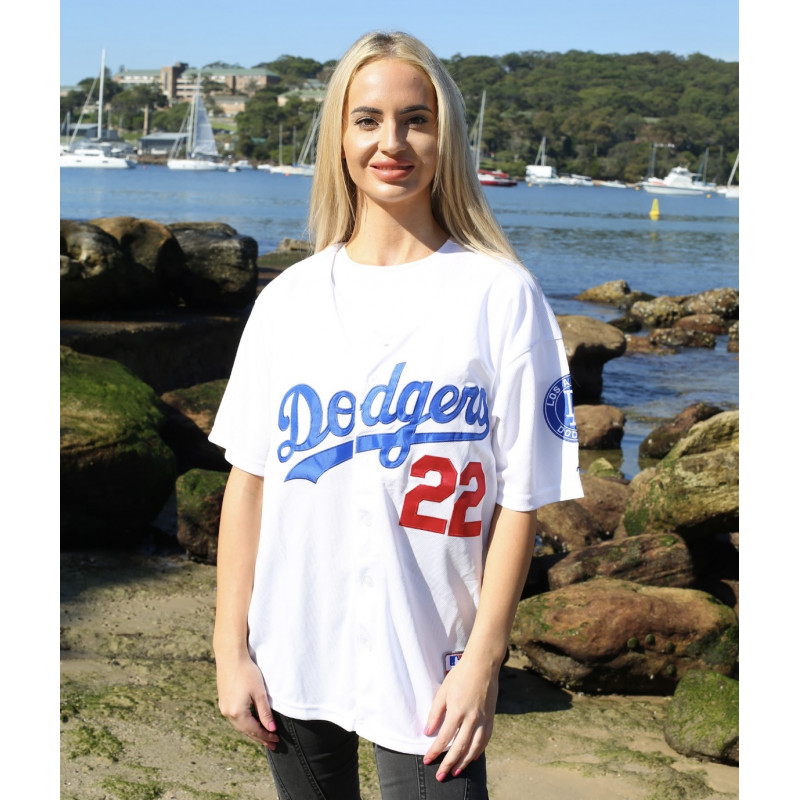 LOS ANGELES DODGERS KERSHAW 22 BASEBALL WHITE JERSEY