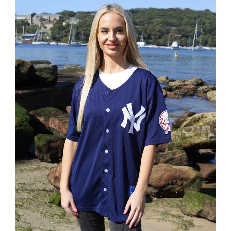 NEW YORK YANKEES JETER NAVY ADULT MLB BASEBALL JERSEY