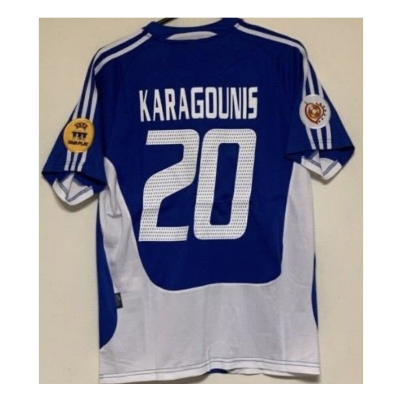 KARAGOUNIS 2004 EURO GREECE HOME JERSEY