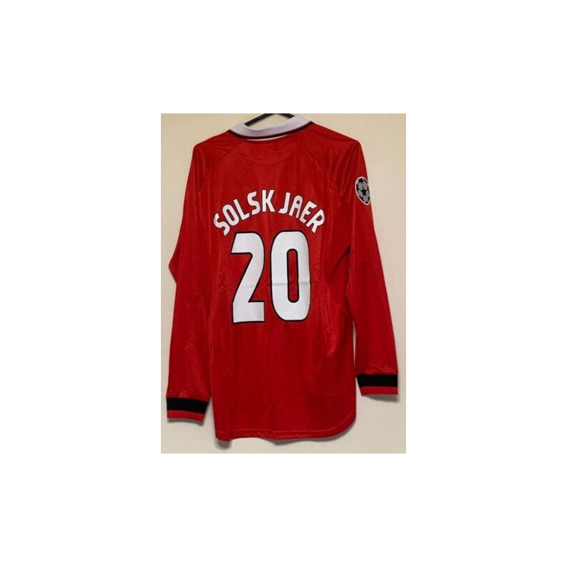 SOLSKJAER 1999 MAN U LONG SLEEVE CHAMPIONS LEAGUE JERSEY