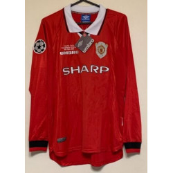 SOLSKJAER 1999 MAN U LONG SLEEVE CHAMPIONS LEAGUE JERSEY