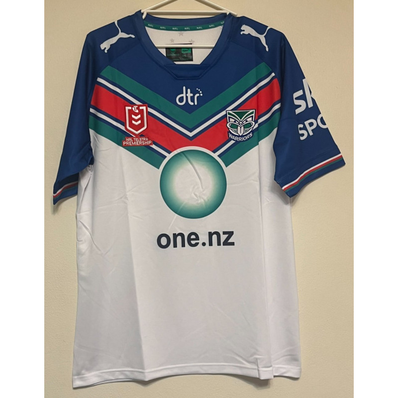 NEW ZEALAND WARRIORS WHITE AWAY NRL JERSEY