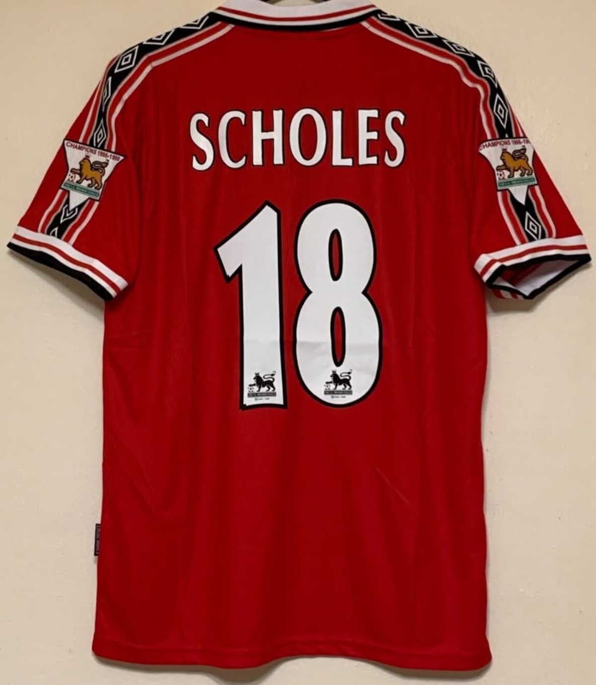 PAUL SCHOLES 18 MAN U 98-99 RETRO JERSEY