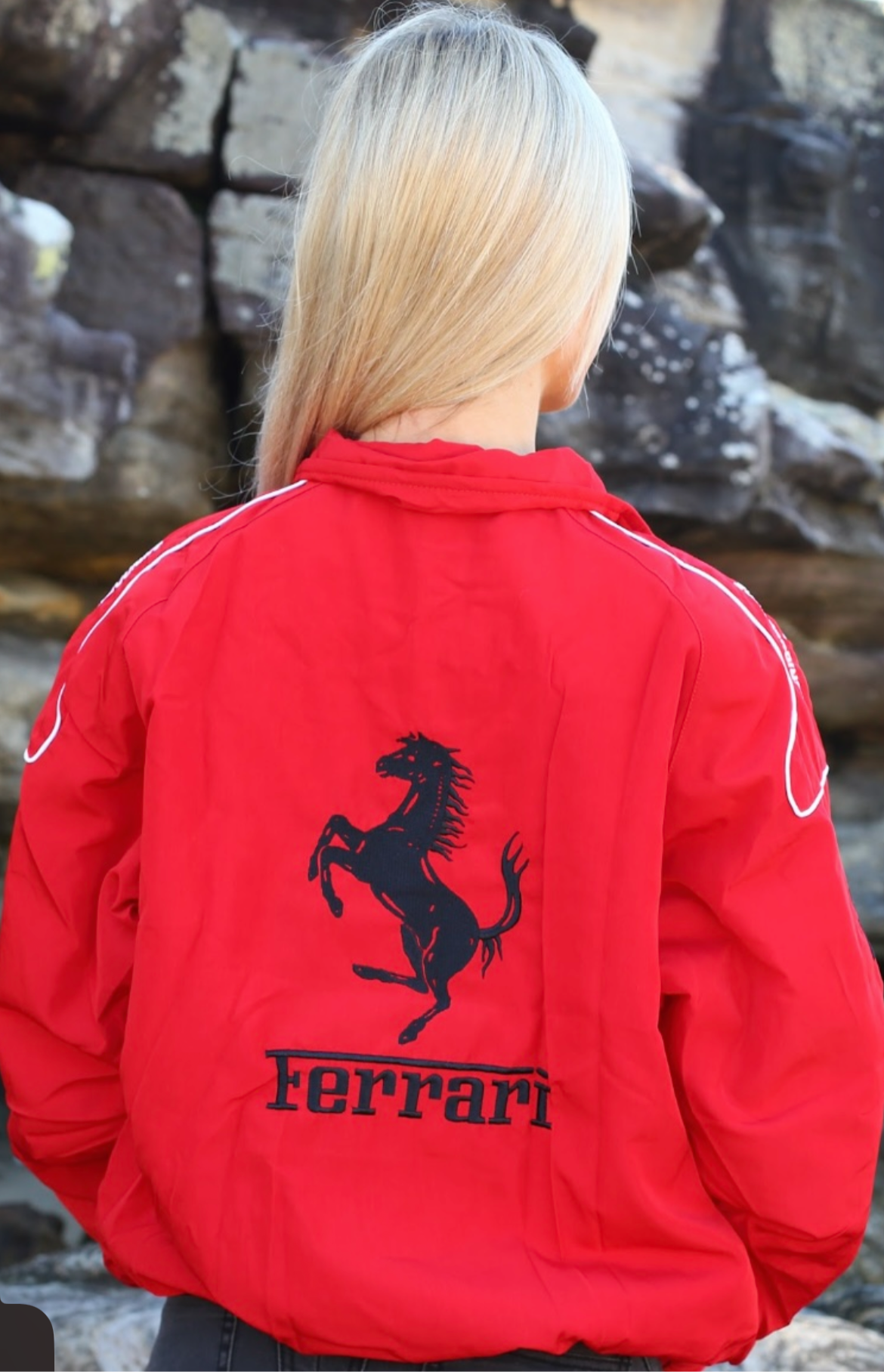 RED FERRARI PUMA WINTER RACING JACKET