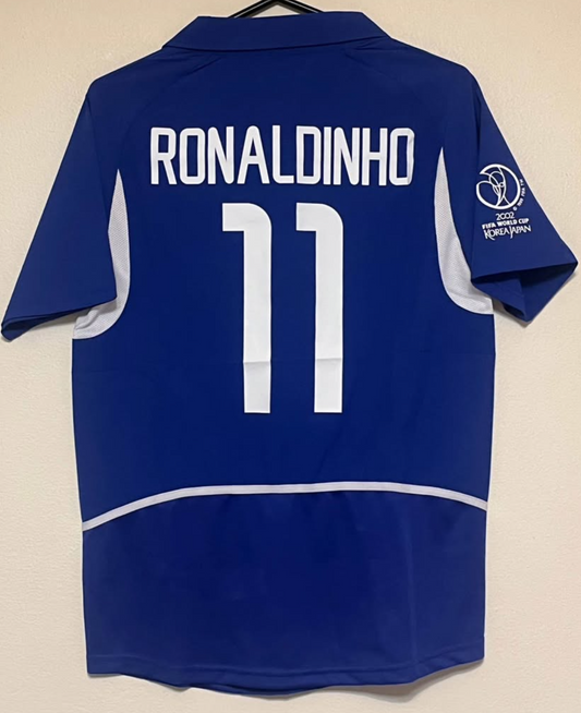 RONALDINHO BRAZIL 2002 WORLD CUP AWAY JERSEY