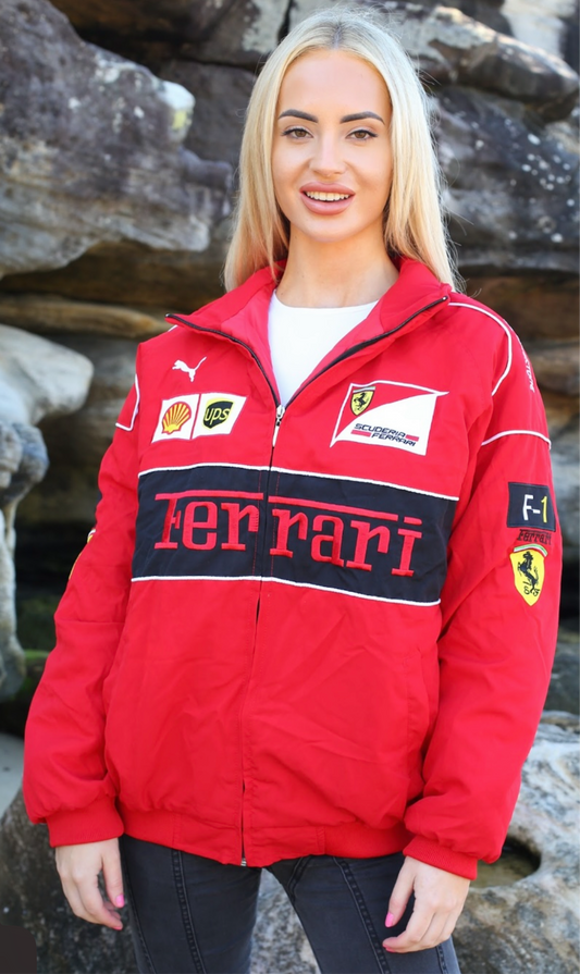 RED FERRARI PUMA WINTER RACING JACKET