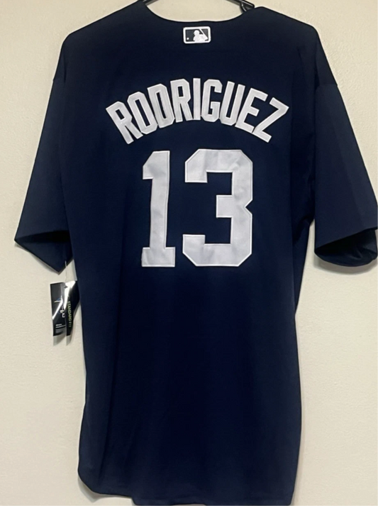 ALEX RODRIGUEZ YANKEES NAVY BASEBALL JERSEY