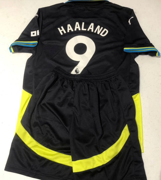 Haaland 9 Man city kids 24/25 Away jersey sets