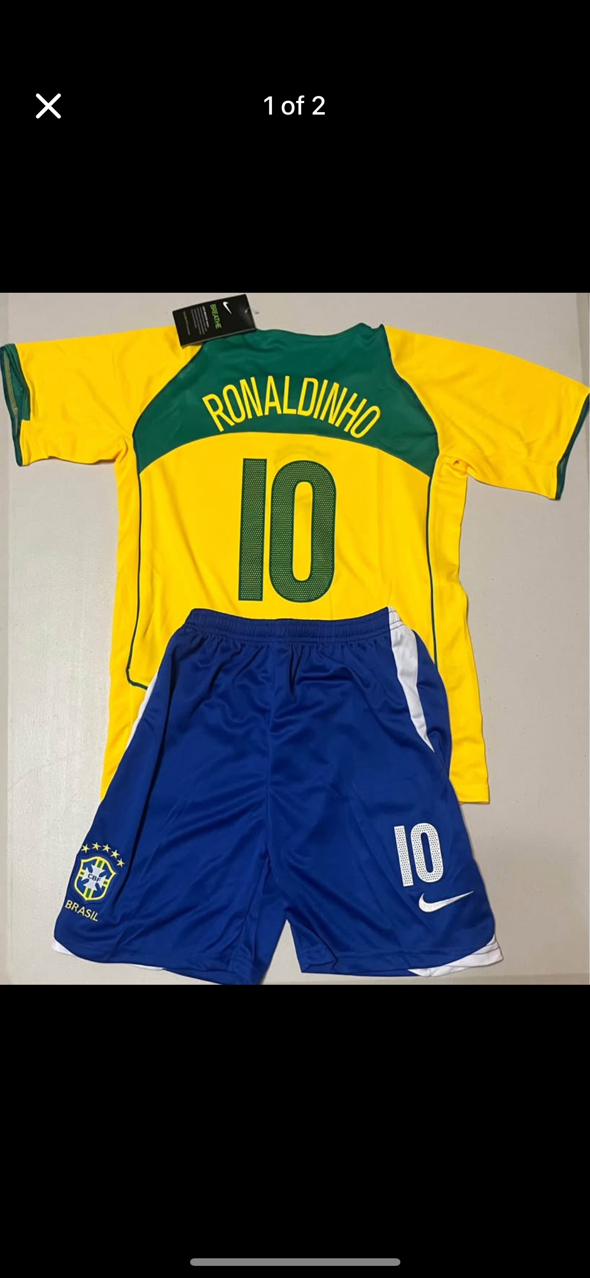 Ronaldinho Brazil retro 2004 kids set
