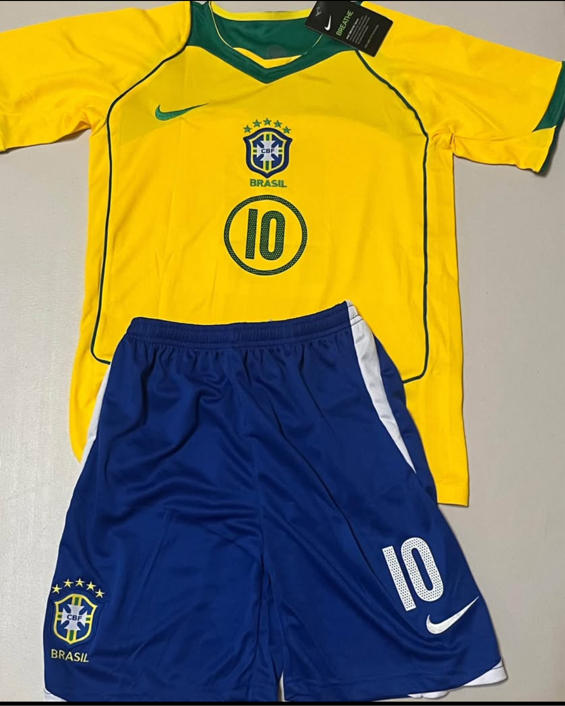 Ronaldinho Brazil retro 2004 kids set