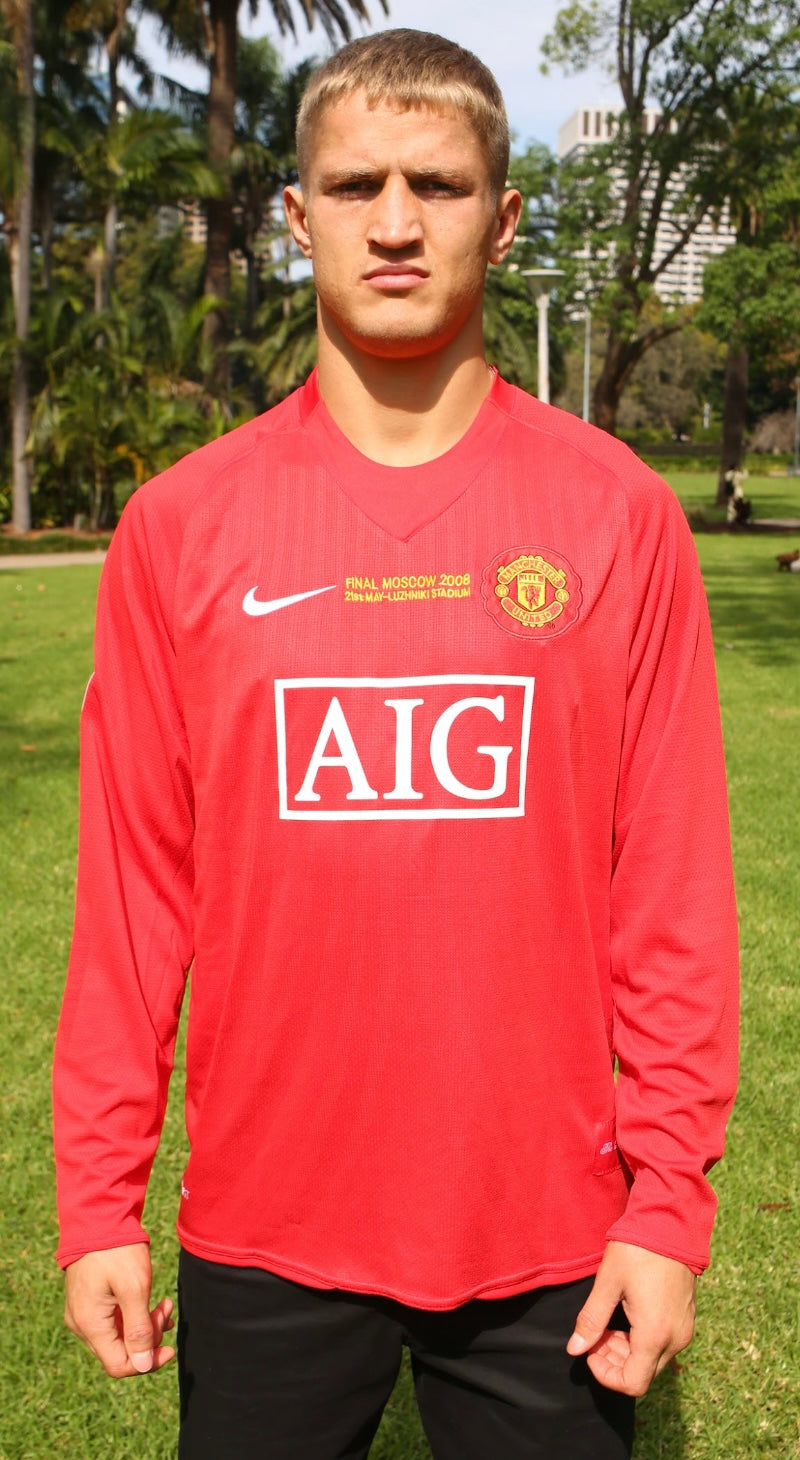 CRISTIANO RONALDO 7 MAN U 07/08 CHAMPIONS LEAGUE FINAL LONG SLEEVE JERSEY