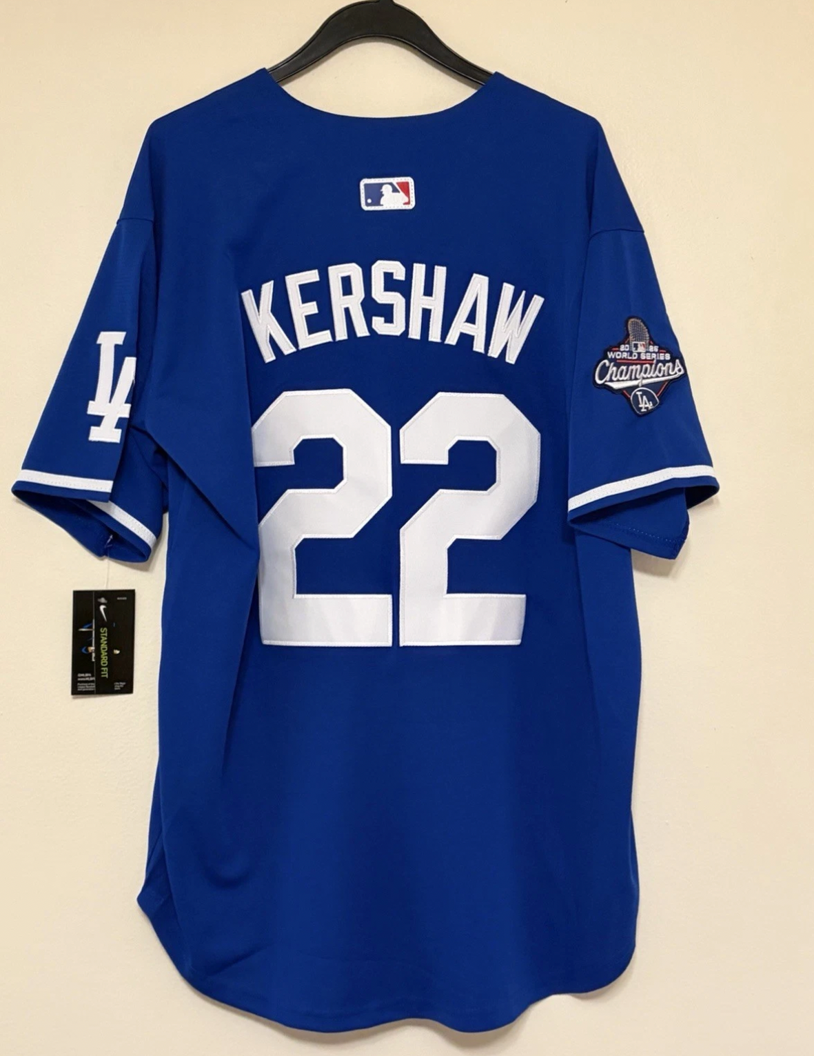KERSHAW LA DODGERS BLUE WORLD SERIES 2025 JERSEY