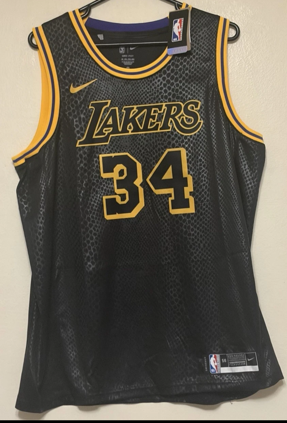 SHAQ LAKERS BLACK JERSEY