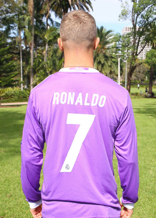 CRISTIANO RONALDO 16/17 LONG SLEEVE REAL MADRID CHAMPIONS LEAGUE FINAL JERSEY