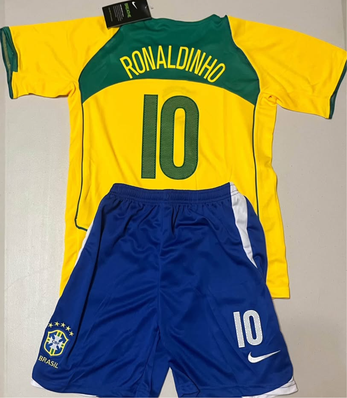 Ronaldinho Brazil retro 2004 kids set