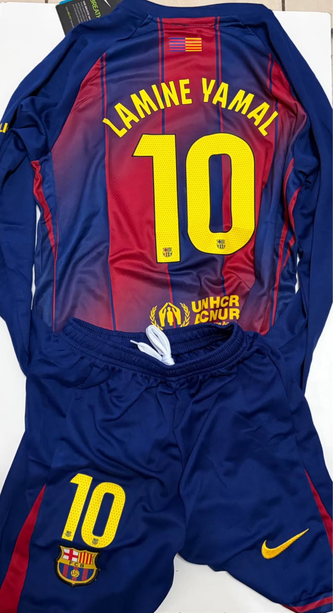 LAMINE YAMAL BARCELONA 25/26 LONG SLEEVE KIDS SET