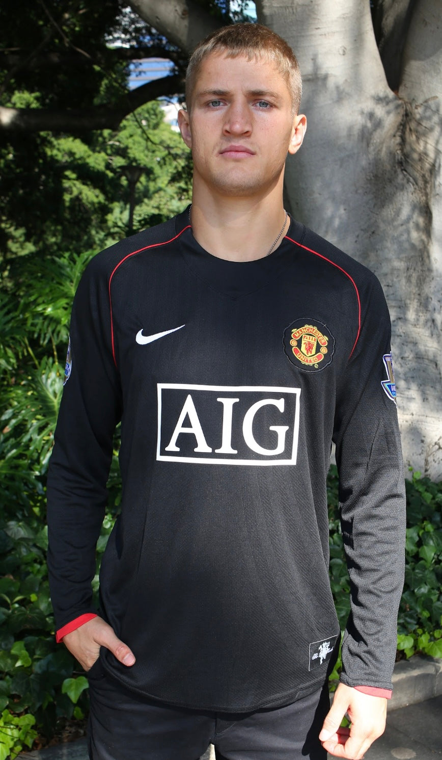 CRISTIANO RONALDO 7 MAN UNITED 07/08 BLACK LONG SLEEVE JERSEY