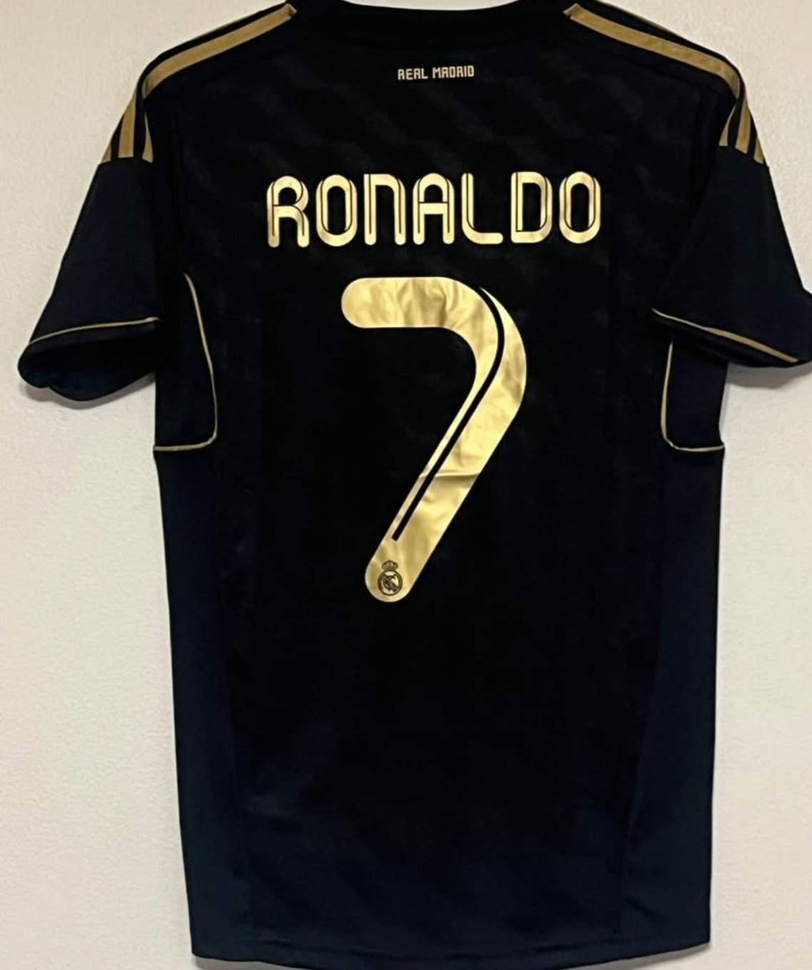 CRISTIANO RONALDO BLACK AND GOLD REAL MADRID AWAY JERSEY