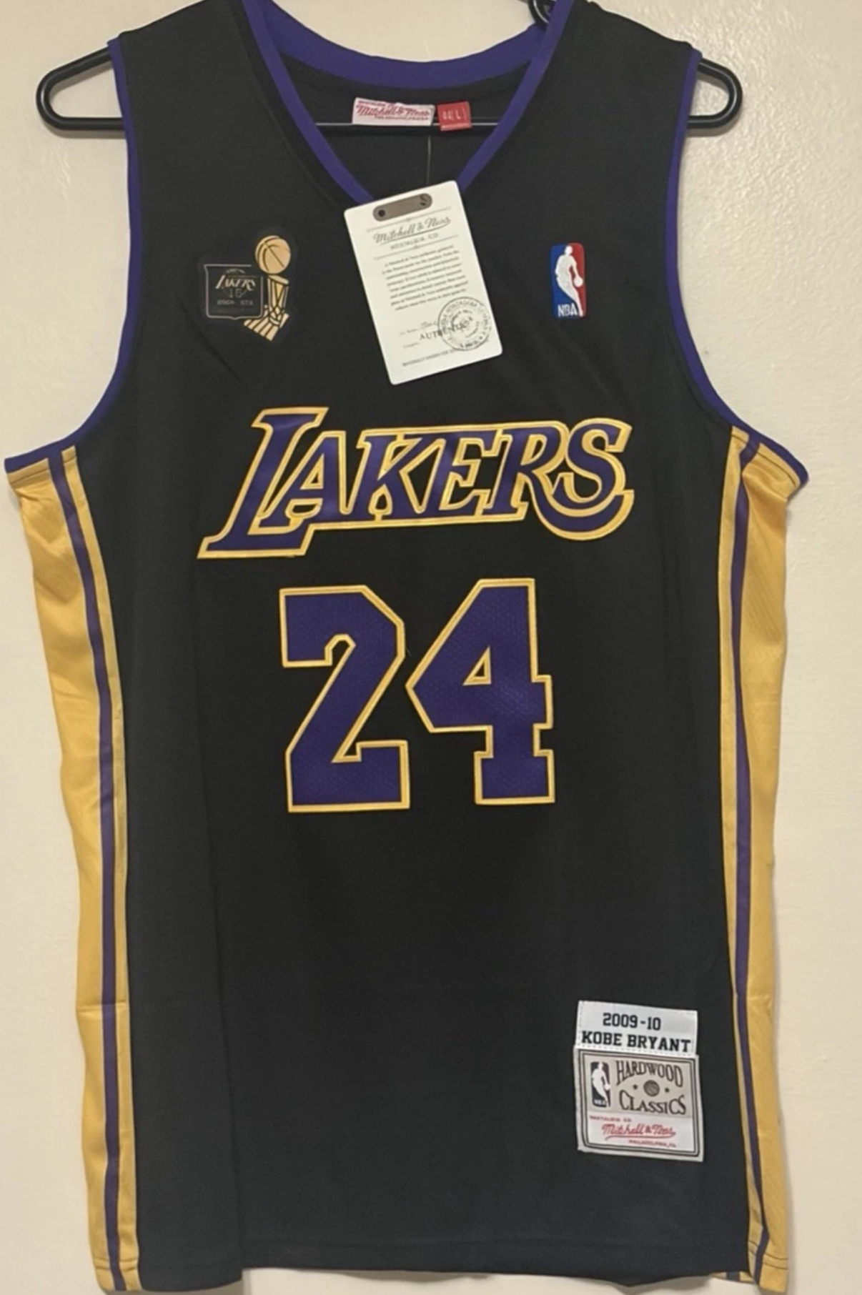 KOBE BRANT 2009/10 BLACK LA LAKERS JERSEY