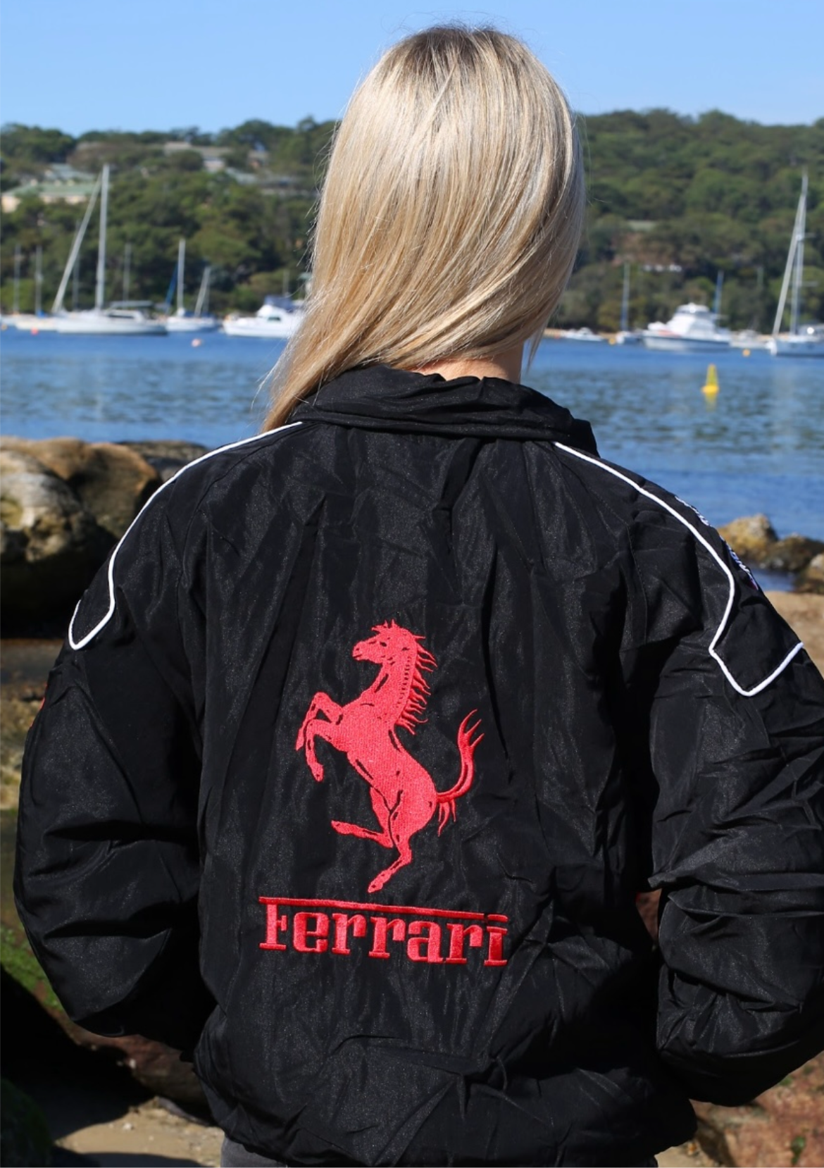 BLACK FERRARI WINTER RACING JACKET