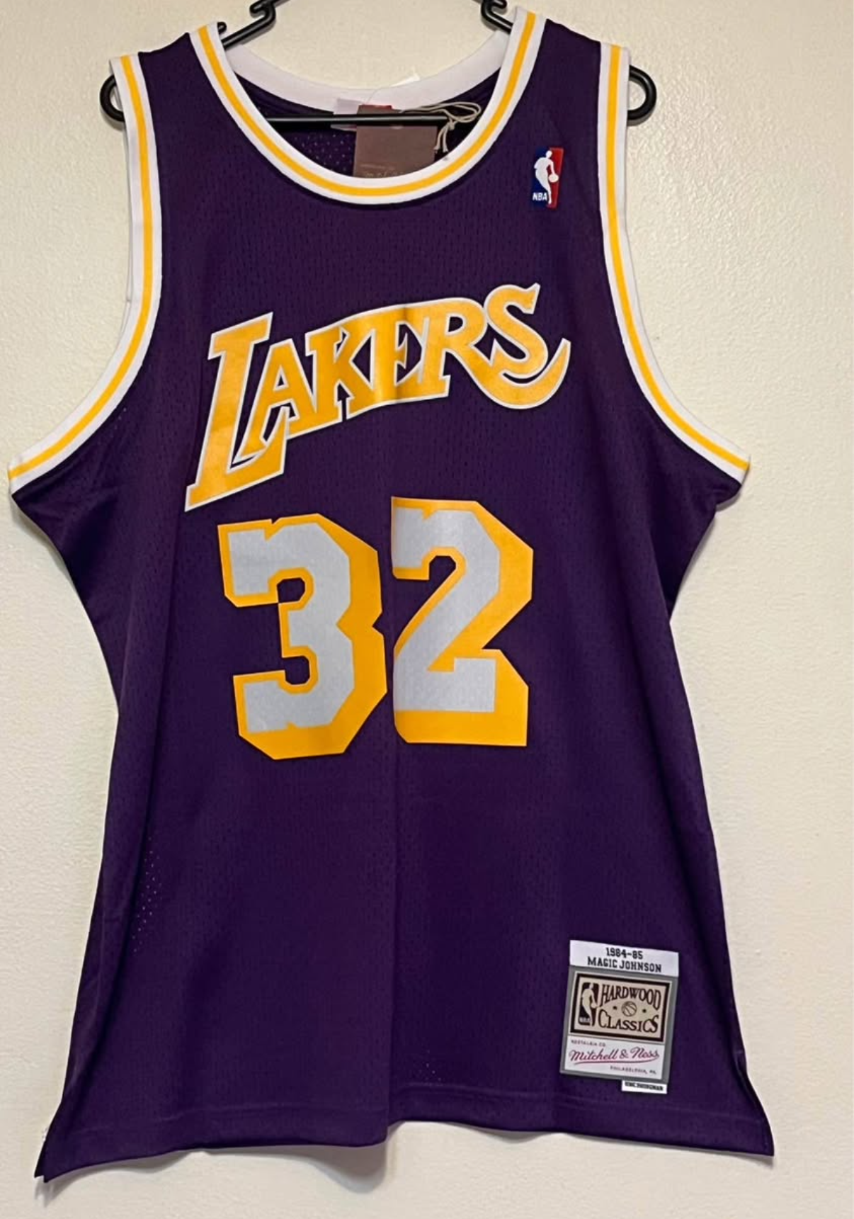 MAGIC JOHNSON 1984-85 LAKERS PURPLE JERSEY