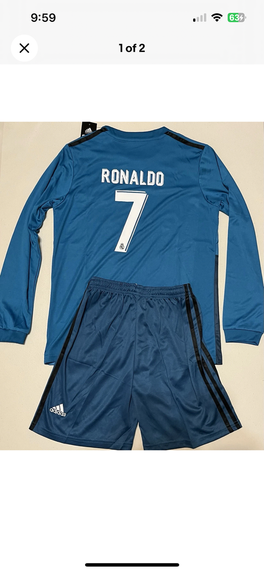 RONALDO 2016/2017 REAL MADRID LONG SLEEVE KIDS SET