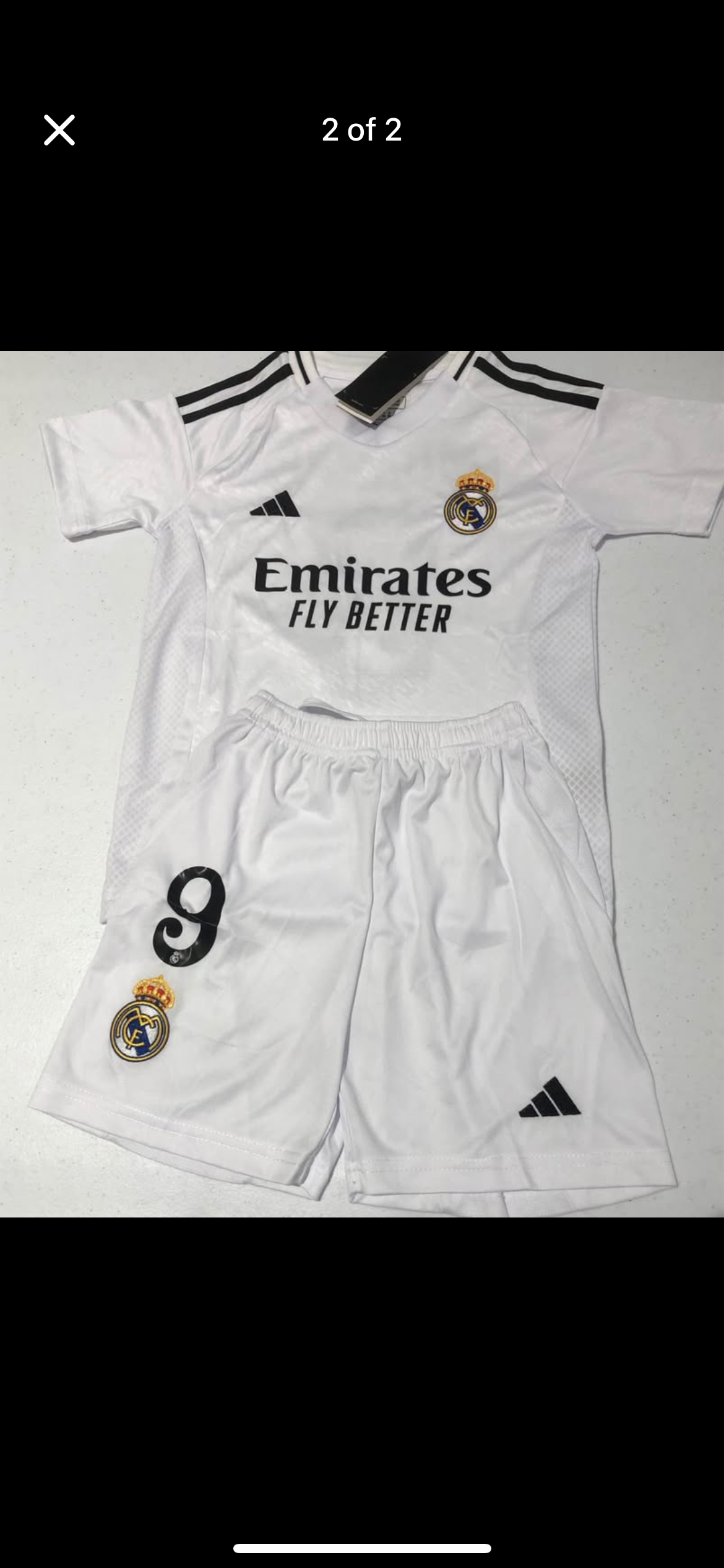 Mbappe Real Madrid Home 24/25 kids set