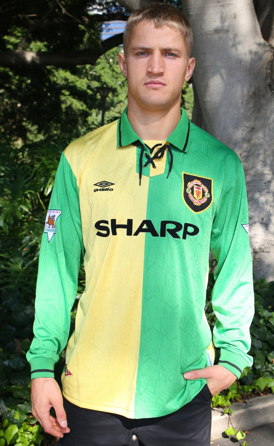 CANTONA 93/94 MAN U LONG SLEEVE AWAY JERSEY