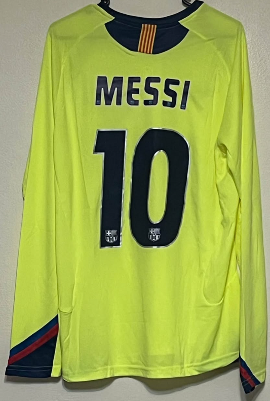 LIONEL MESSI BARCELONA FC LONG SLEEVE RETRO JERSEY