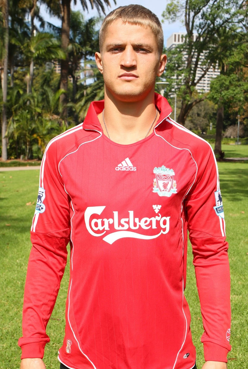 TORRES LIVERPOOL LONG SLEEVE RETRO HOME JERSEY