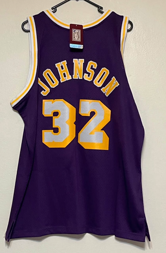 MAGIC JOHNSON 1984-85 LAKERS PURPLE JERSEY