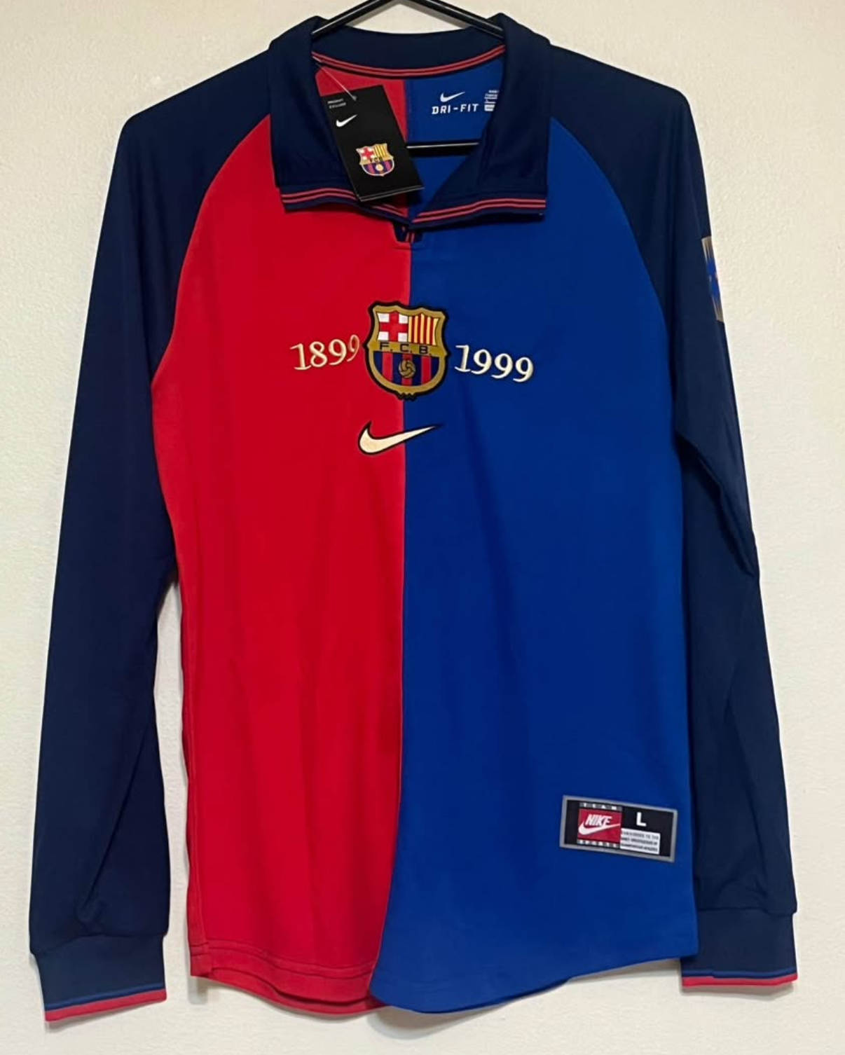 XAVI BARCELONA FC 100 YEAR LONG SLEEVE JERSEY